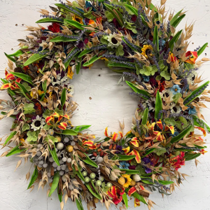 24" Summer Faux Wreath