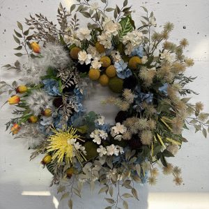 30" Faux Wreath, Silk and Dried