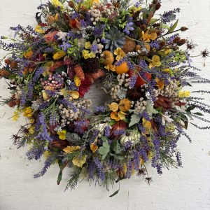 30" Faux Wreath, Silk and Dried