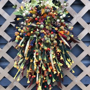 27" Floral Drop, Silk and Dried
