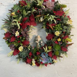24" Faux Christmas Wreath