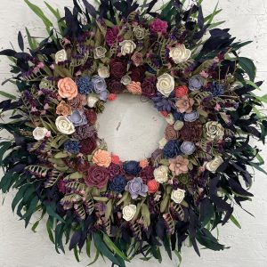 28" Faux Wreath, Silk and Dried