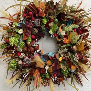 28" Faux Wreath, Silk and Dried