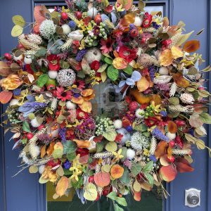 36" Faux Wreath, Silk and Dried