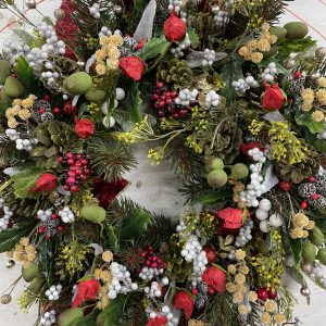 24" Faux Christmas Wreath
