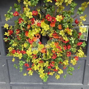 38" Faux Real Touch Poppy Wreath